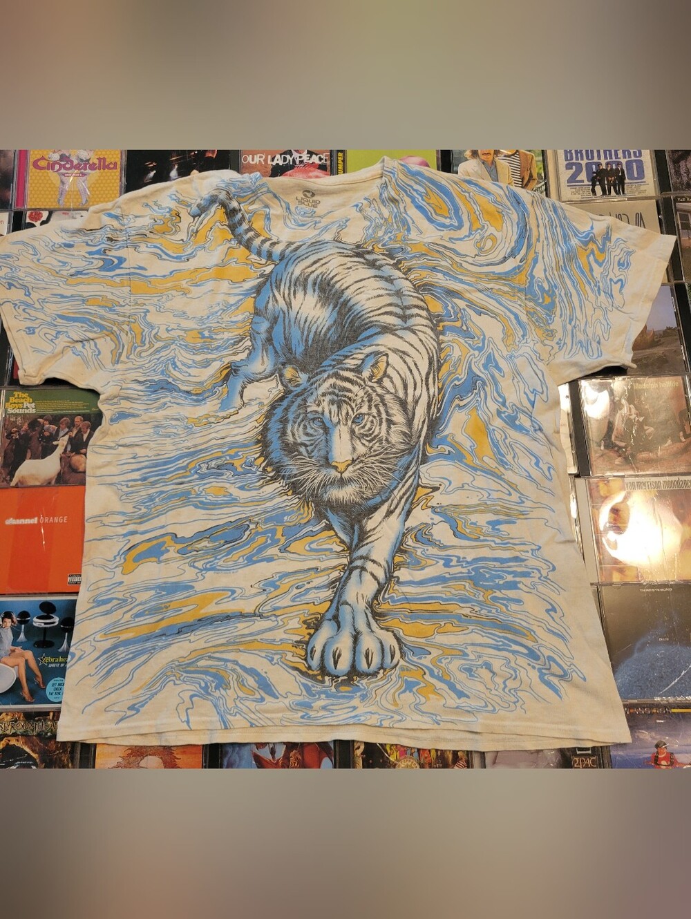 Liquid Blue Tiger AOP Shirt